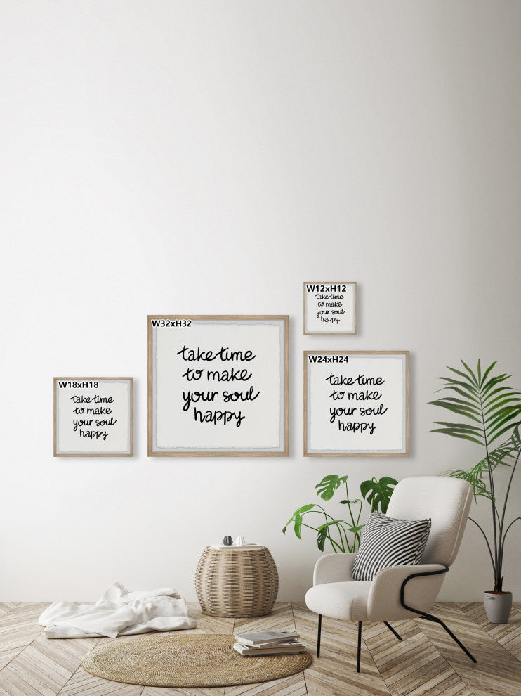 "Take Time" Framed Painting Print, 24x24