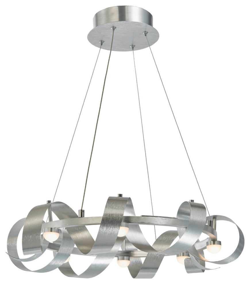 Artcraft AC7210BA LED Chelier Rolling Hills Brushed Aluminum