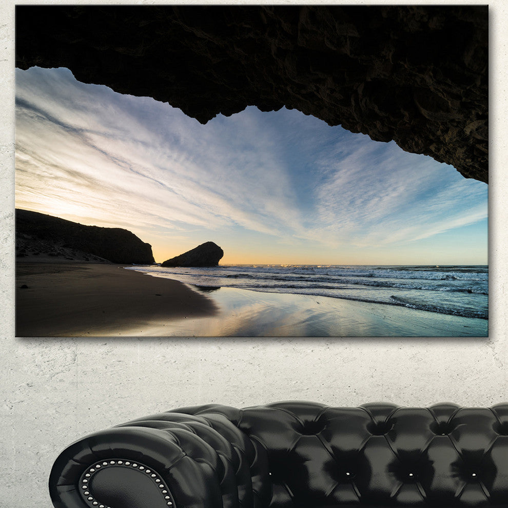 Monsul Beach during Sunset, Large Seashore Canvas Art Print, 60"x28"