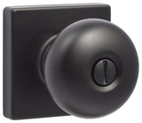 Durango Square Privacy Knob, Flat Black