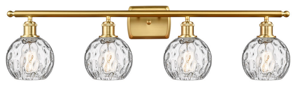 Innovations 516-4W-SG-G1215-6 4 Light Bath Vanity Light, Satin Gold