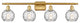 Innovations 516-4W-SG-G1215-6 4 Light Bath Vanity Light, Satin Gold