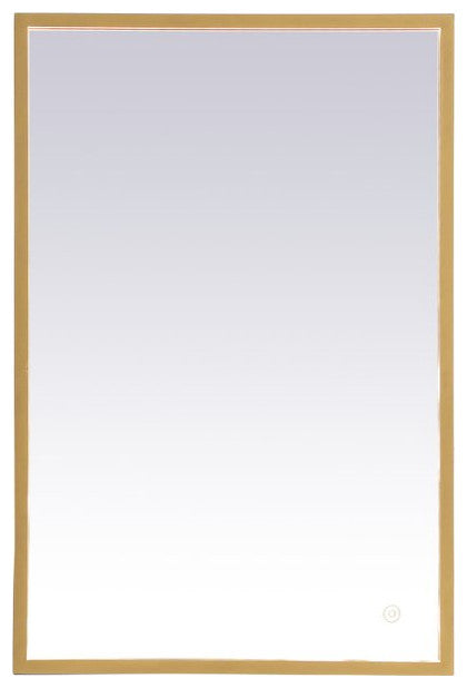 Modern Brass Led Mirror