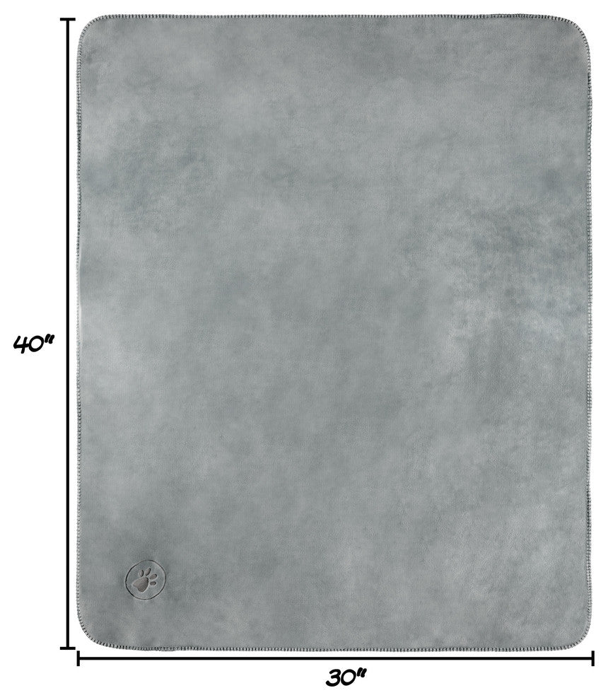 Petmaker 100% Waterproof 40"x30" Pet Lap Throw, Gray