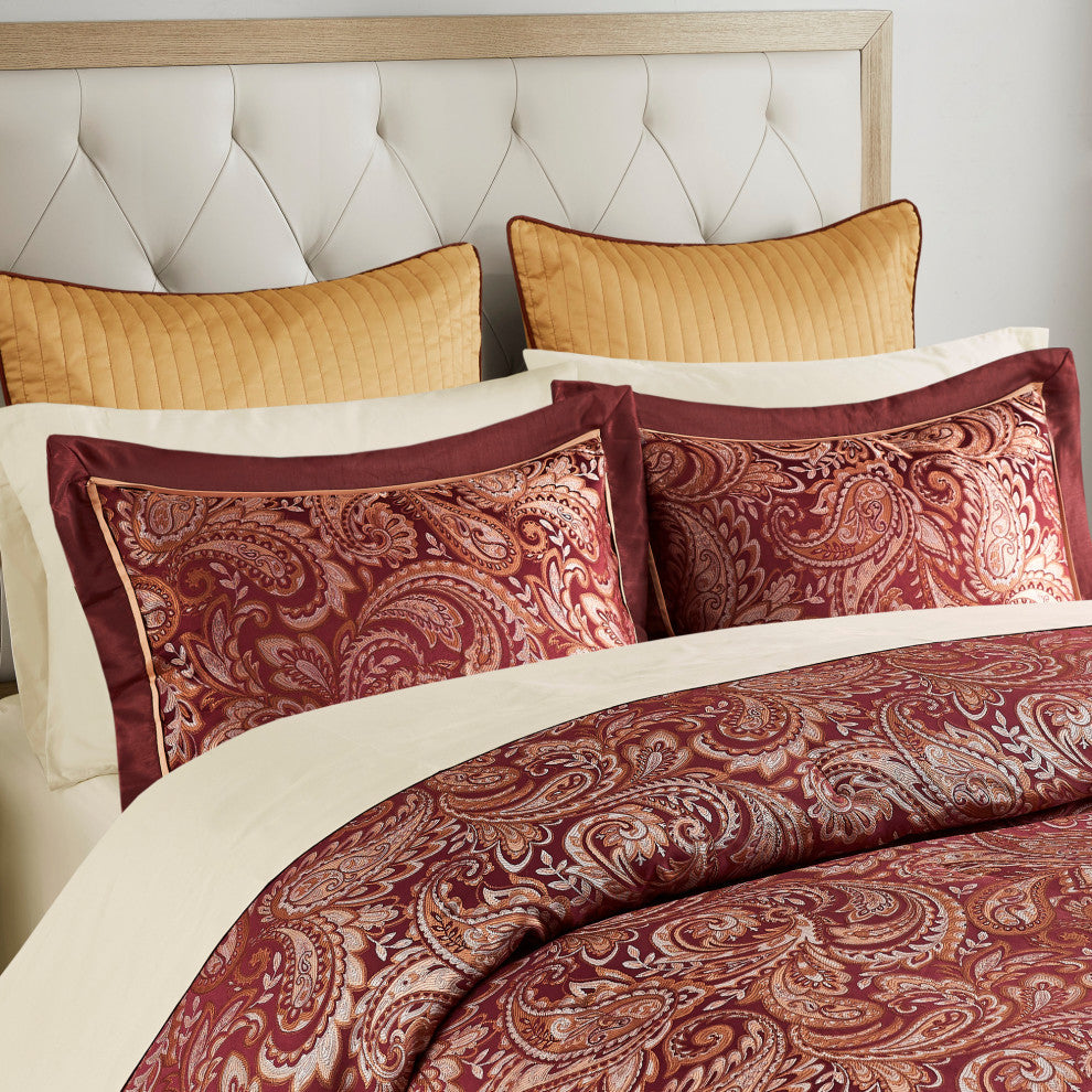Madison Park Jacquard Comforter 12-Piece Set With Piping, King