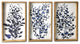 Set of Three Blue Branches Framed Canvas Wall Art