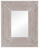 Decorative Square Wooden Accent Mirror