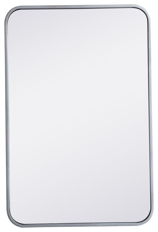 Elegant Decor MR802030S Soft Corner Metal Rectangular Mirror, 20"x30"
