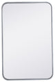 Elegant Decor MR802030S Soft Corner Metal Rectangular Mirror, 20"x30"