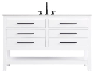 Home Living 54" Single Bathroom Vanity, White