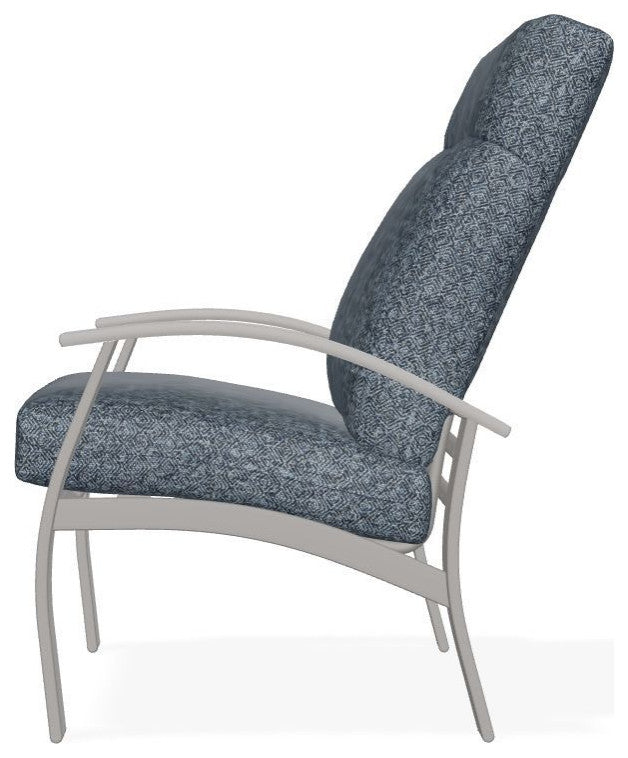 Belle Isle Cushion Outdoor Armchair, Restore Indigo/Warm Gray