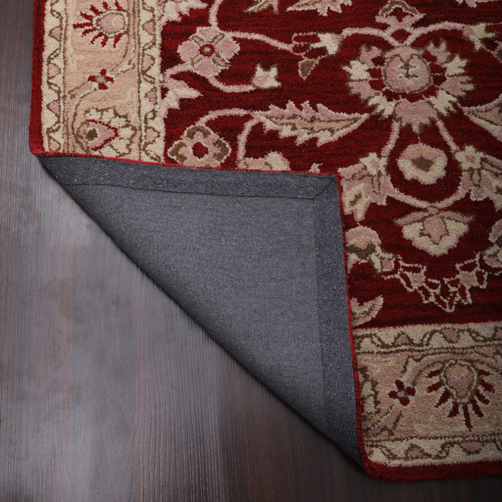 HAND TUFTED WOOL ECO-FRIENDLY AREA RUGS - Rectangle,Red Gold,Oriental