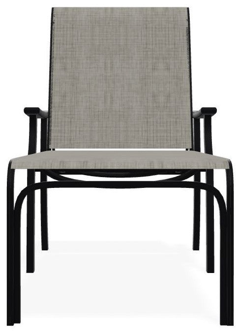 St. Catherine Sling 4-Position Outdoor Chaise Lounge, Smoke/Black
