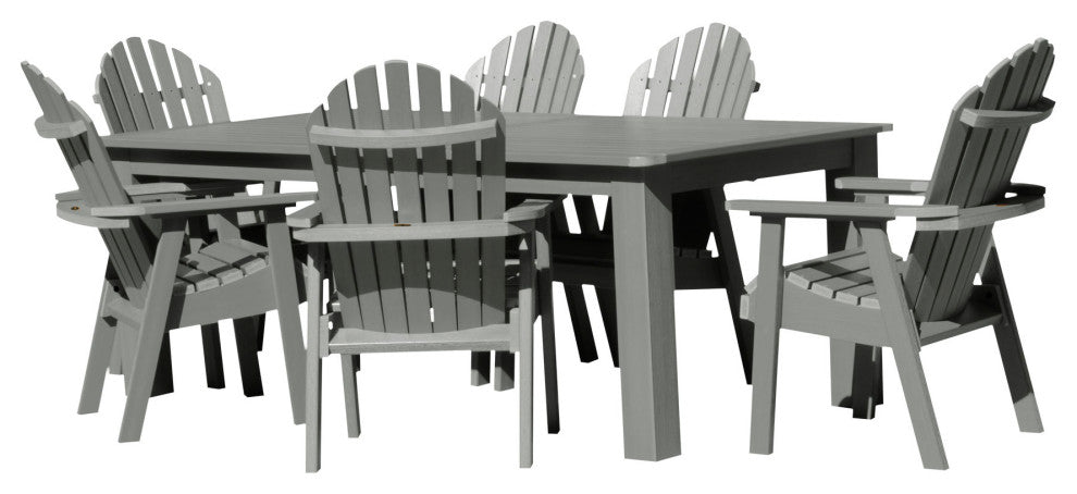 Muskoka 7-Piece 42x72 Bistro Dining Set, Weathered Acorn, Coastal Teak
