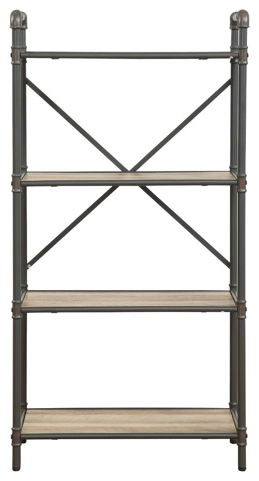 ACME Itzel Bookshelf, Sandy Gray and Oak