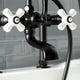 AE111T0 Deck Mount Clawfoot Tub Faucet, Matte Black