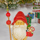 Set of 2 Santa Gnome Statue Holding Gifts