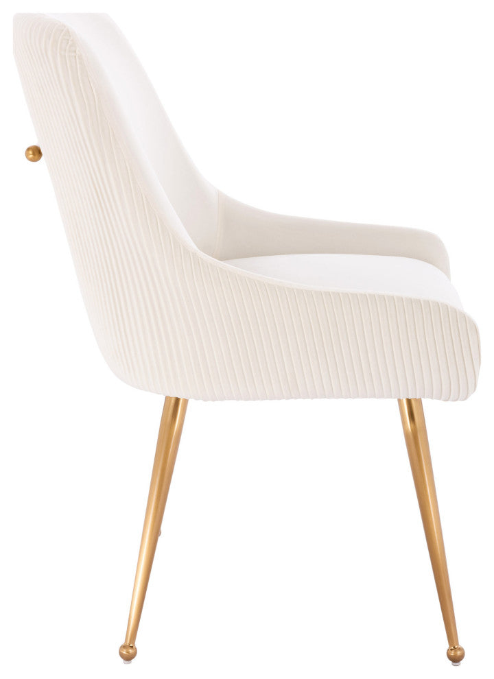Helen Velvet Dining Chair, Beige