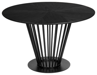Modrest Conroy Modern Black Round Dining Table