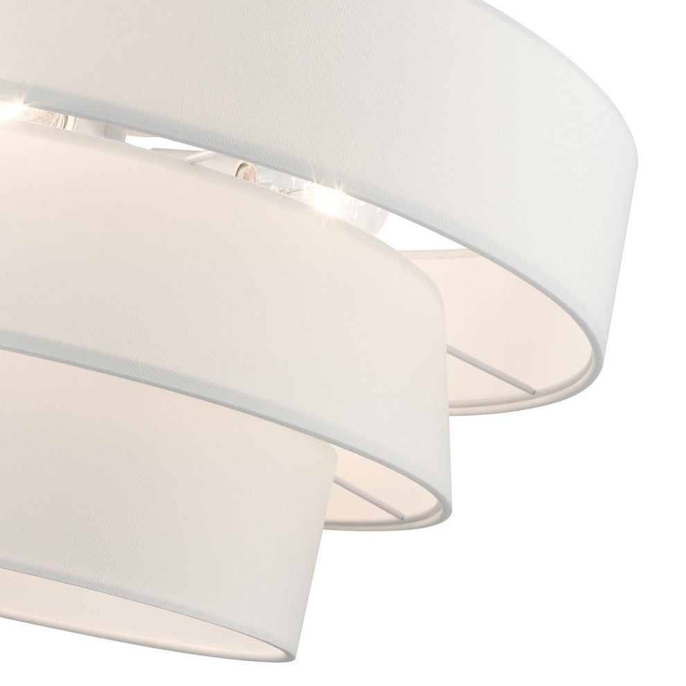 Livex Lighting Warrenville 4-Light Brushed Nickel Pendant Chandelier