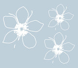 Big Flower Wall Decal, 12", 10" and 8", Lavender