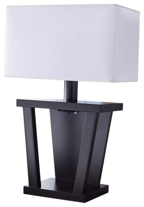 Benzara BM148836 Contemporary Style Sturdy Table Lamp, Dark Brown