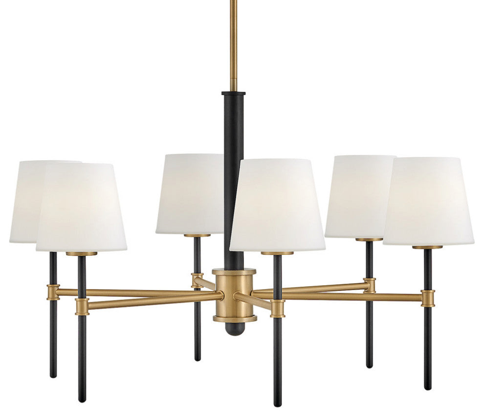 Hinkley Saunders Medium Chandelier, Black