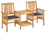 vidaXL Patio Bistro Set Table and Chairs Conversation Set Solid Wood Acacia