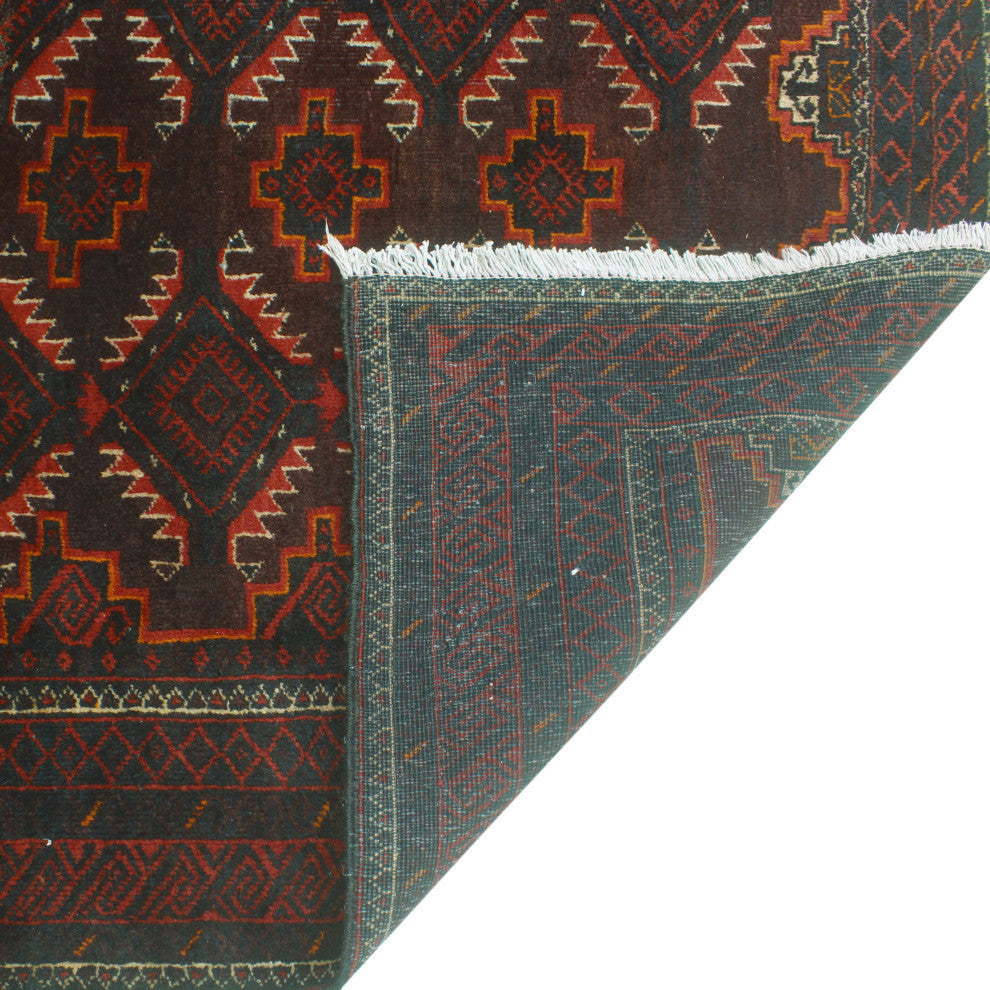 Vintage Distressed Lilly Burgundy/Charcoal Rug, 3'10x5'10