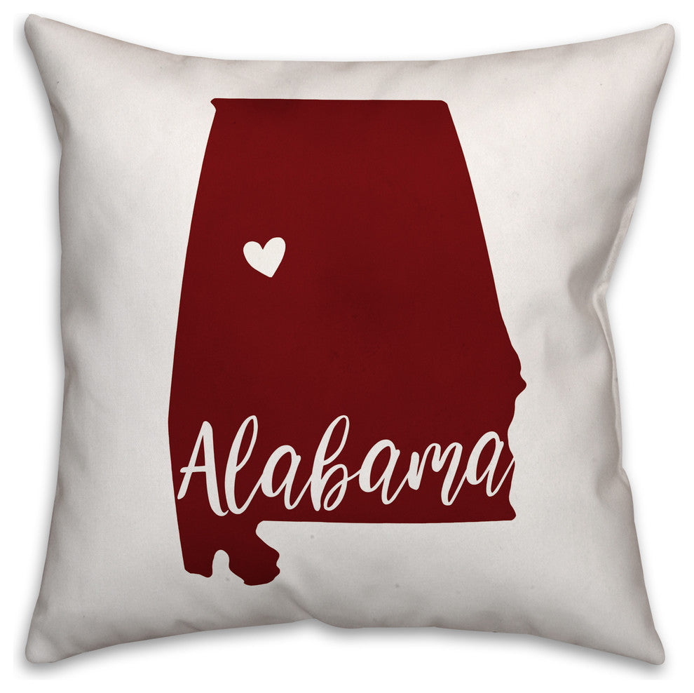 Alabama State Pride Tuscaloosa Love Outdoor Throw Pillow