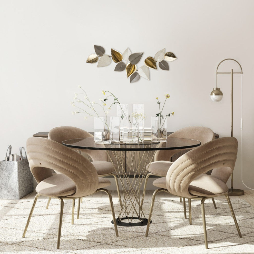 Metal Leaves Modern Centerpiece