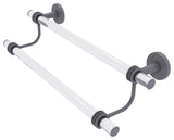 Clearview 36" Double Towel Bar with Dotted Accents, Matte Gray