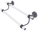 Clearview 36" Double Towel Bar with Dotted Accents, Matte Gray
