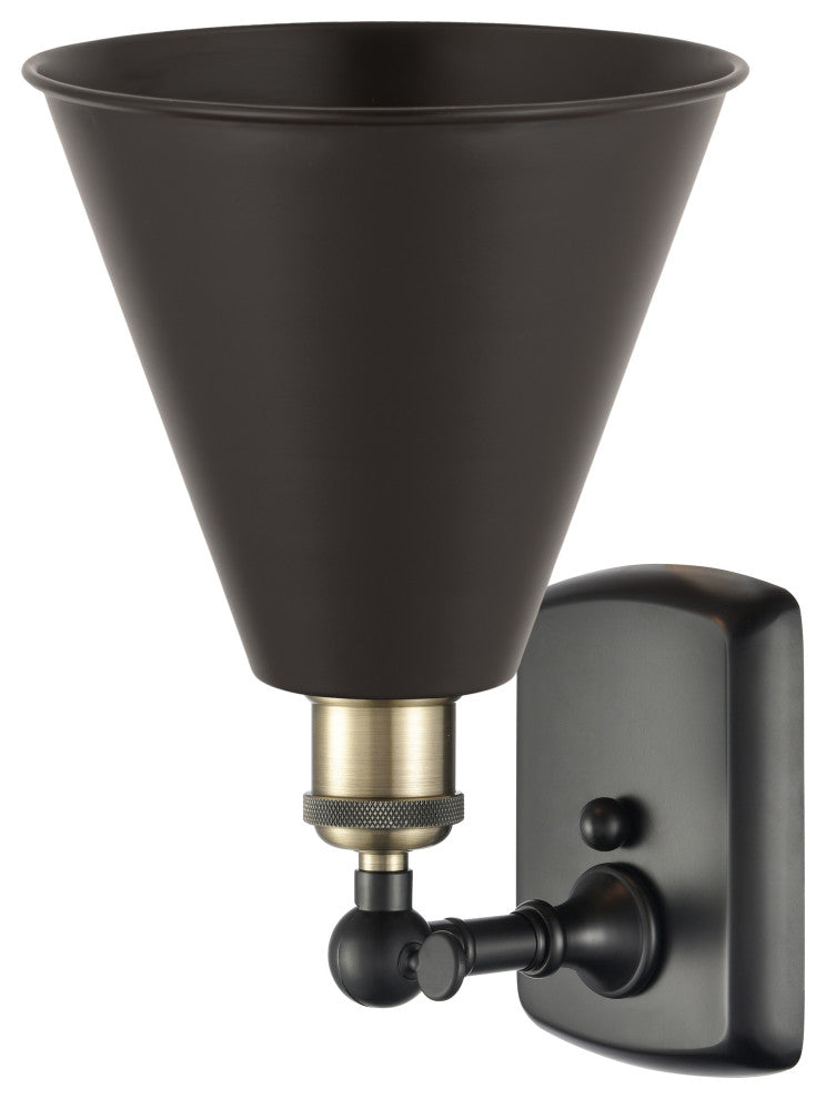 Ballston Cone Sconce, Black Antique Brass, LED