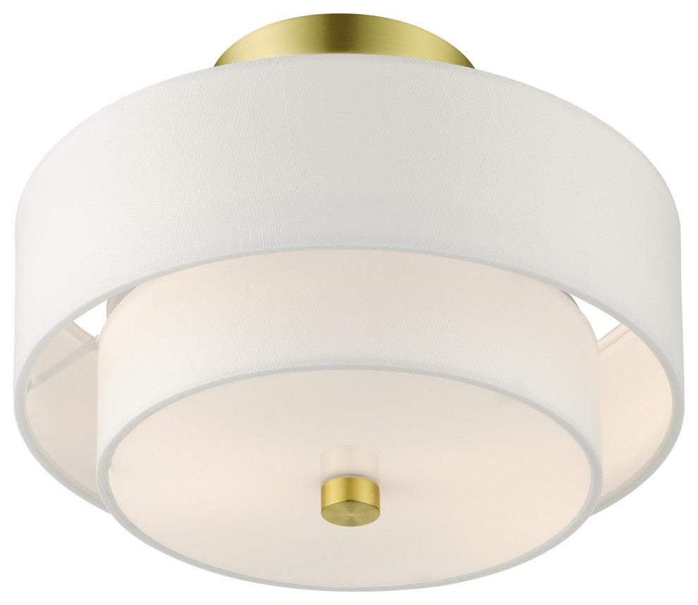 Satin Brass Timeless, Transitional, Versatile, Semi Flush