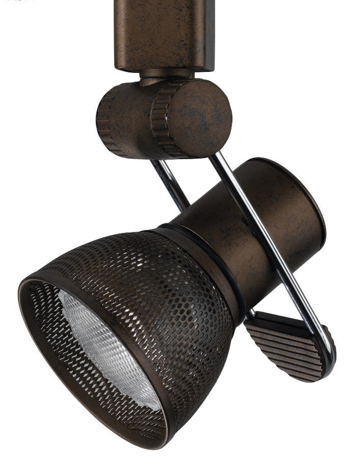 120V Medium Base Track Head, Rust Finish