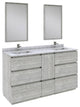 Fresca Formosa Modern 60" Ash Floor Standing Double Sink Vanity Set