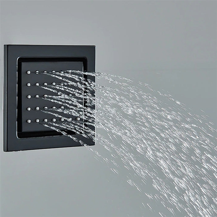 Fontana Rieti 20" Mist Rainfall Matte Black Shower System With Handheld Shower
