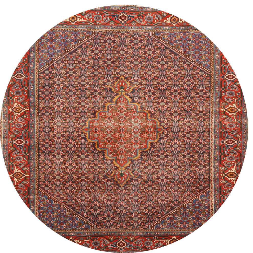 Ahgly Company Indoor Round Traditional Area Rugs, 4' Round