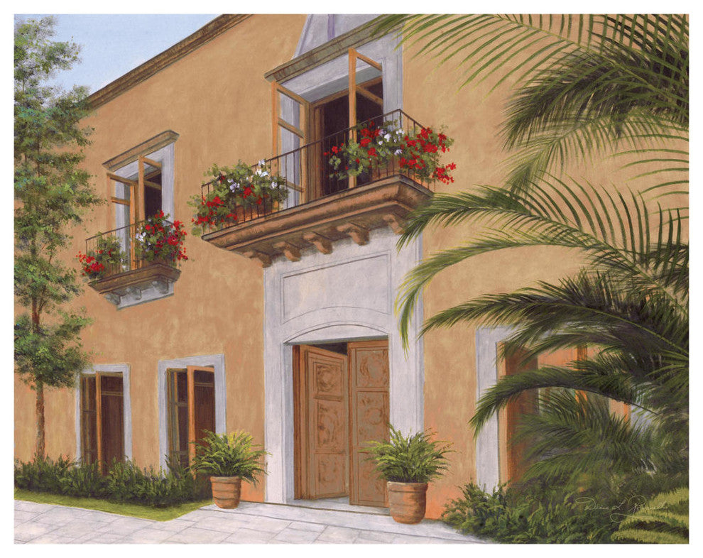 "Tuscan Walkway" Digital Paper Print by Diane Romanello, 22"x18"