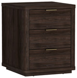 Manhattan Comfort Evelyn Nightstand, Brown, Single