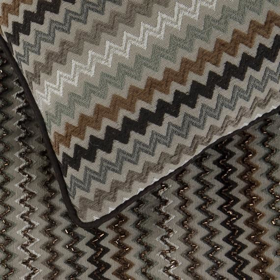 Beige Queen 74"x18" Bed Runner With Pillow Cover, Velvet Bed Throws, Chevron Fun