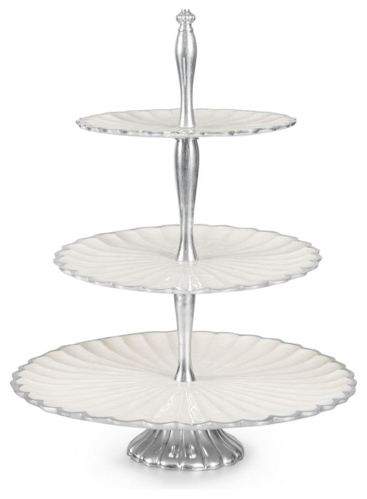 Peony 16" Three-Tiered Server Snow