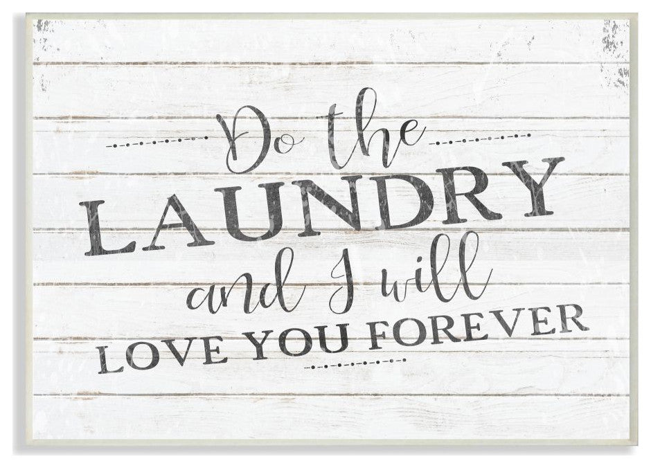 Do The Laundry Bathroom Black And White Word Design, 10"x15"