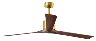 Nan XL Ceiling Fan, Brushed Brass/Walnut Tone, 72