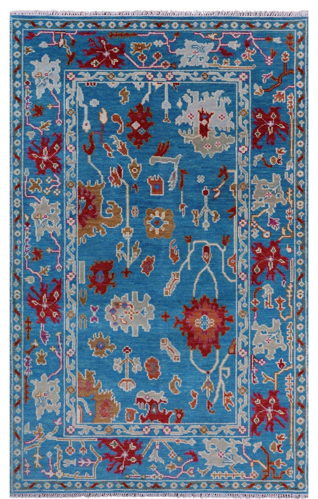 5' 1" X 8' 5" Turkish Oushak Handmade Wool Rug - Q15873