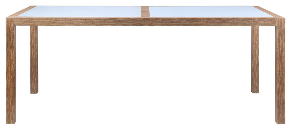 Sienna and Madsen 5-Piece Outdoor Eucalyptus Dining Set With Gray Teak Finish