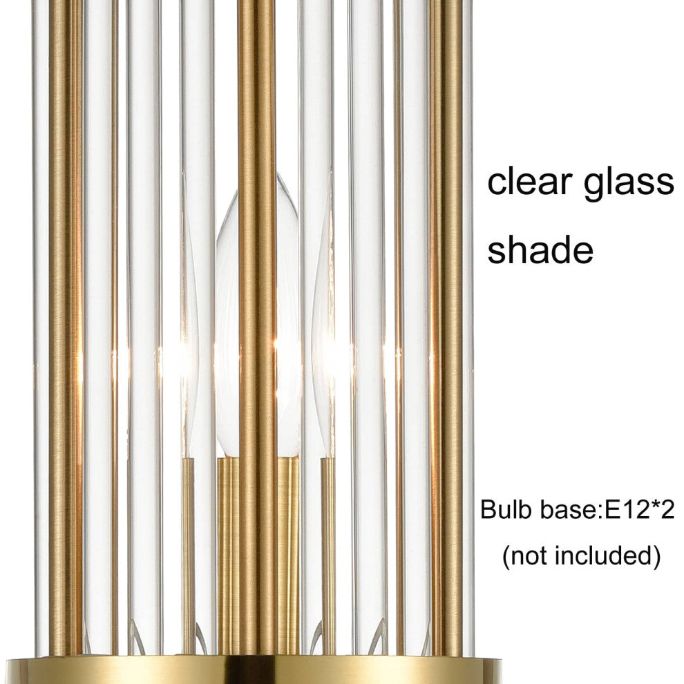 Modern Crystal Wall Sconce Set of 2, Gold