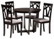 Ettie Modern 5-Piece Dining Set, Gray