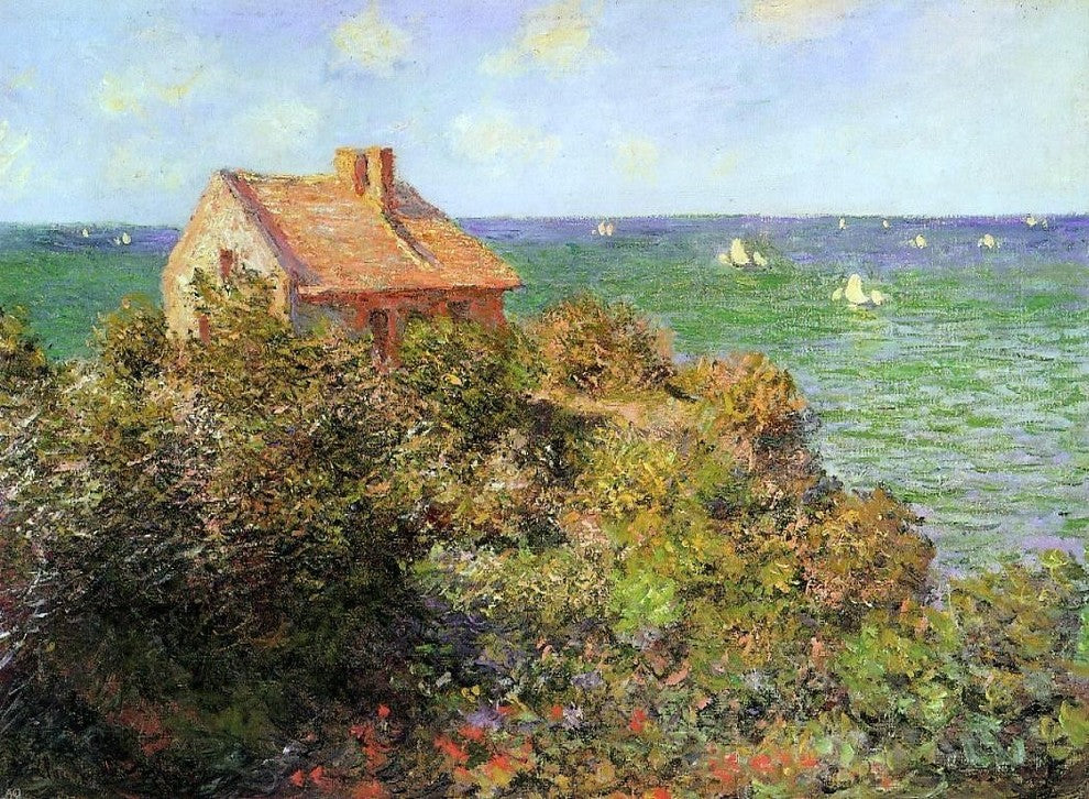 Claude Oscar Monet A Fisherman-s Cottage at Varengeville Gallery Wrapped Canvas